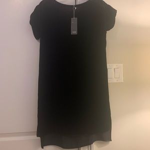 Eileen fisher black velvet tshirt dress